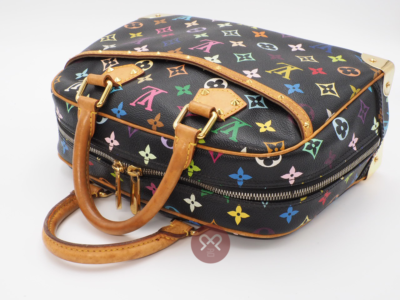 Louis Vuitton M92662 Black Multicolor Canvas Trouville Tote Bag (MI0190) - Image 5