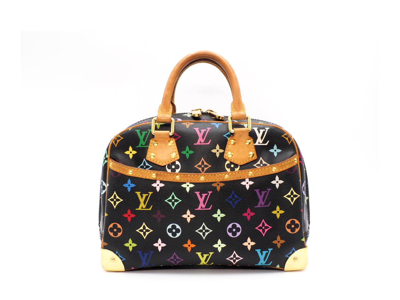 Louis Vuitton M92662 Black Multicolor Canvas Trouville Tote Bag (MI0190)