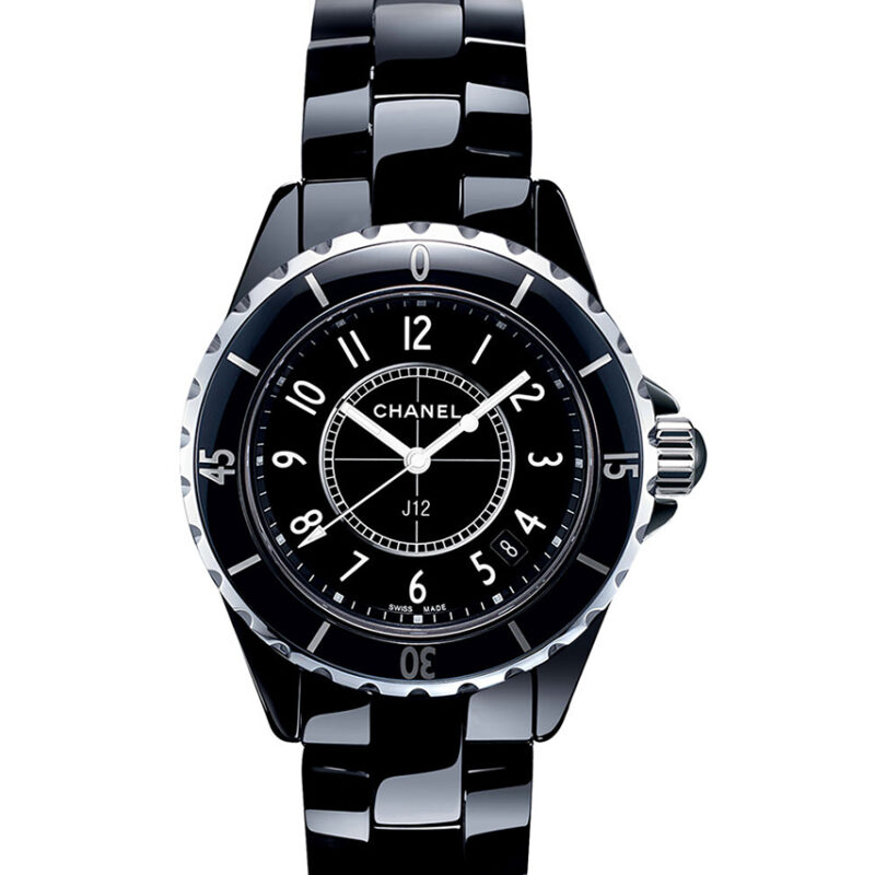 Chanel J12 Collection Automatic Black Ceramic 38mm Watch H0685 Midsize Unisex (PE67404)