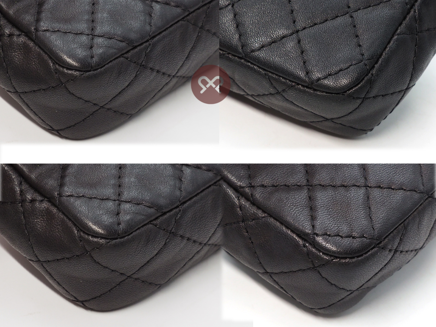 Chanel 14674323 Black Distressed Lambskin Quilted Precious Jewel Flap 14cm Crystal CC Chain Crossbody Bag Mat Gold Hardware - Image 5