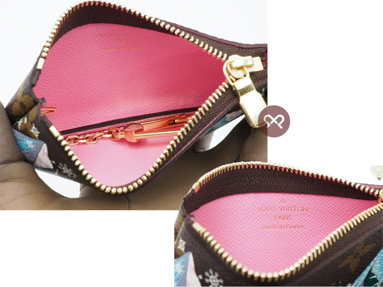 BRAND NEW ! Louis Vuitton M82620 Key Pouch- Ice skating Monogram Canvas Christmas Collection 2023 Pochette Cles - Image 3