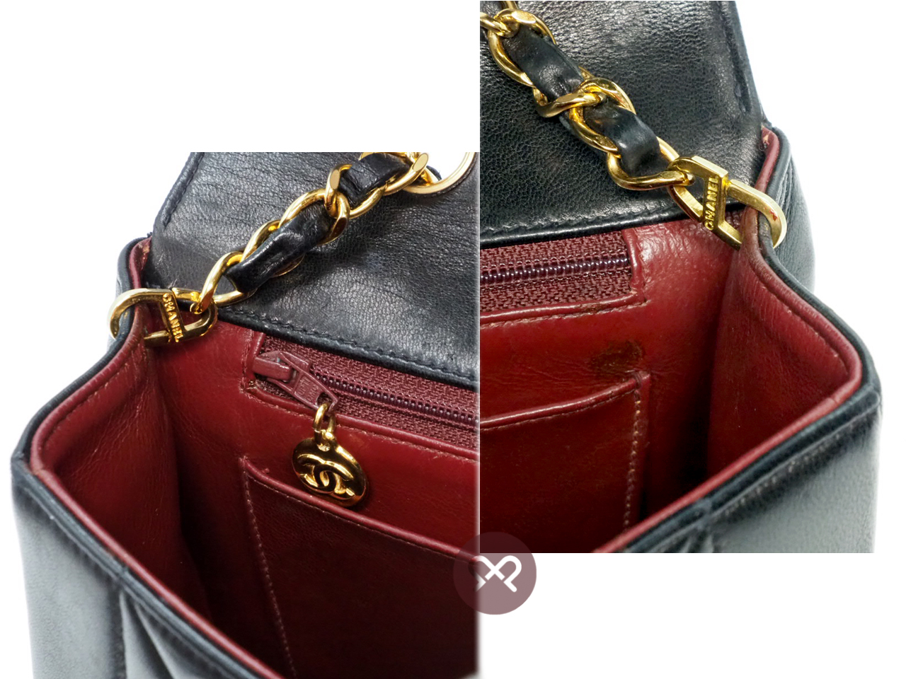 Chanel 2400723 Vintage 25cm Black Lambskin Quilted Diana Flap Bag Gold Hardware - Image 10