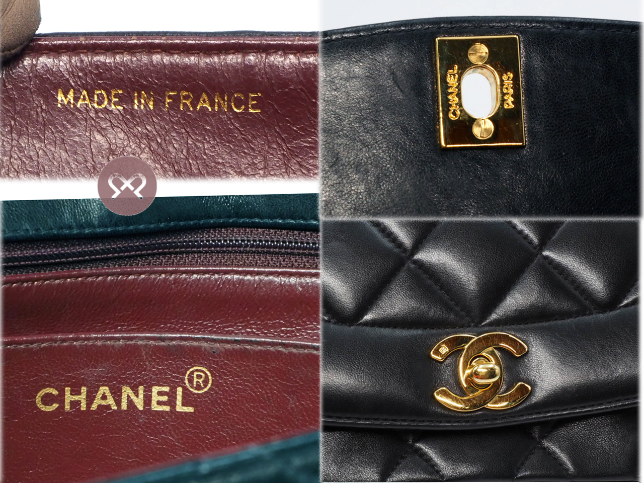 Chanel 2400723 Vintage 25cm Black Lambskin Quilted Diana Flap Bag Gold Hardware - Image 9