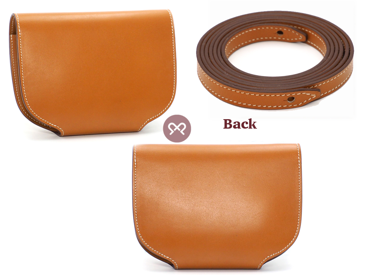 Hermes Mini Convoyeur X Stamp Gold Leather with Gold Hardware - Image 3