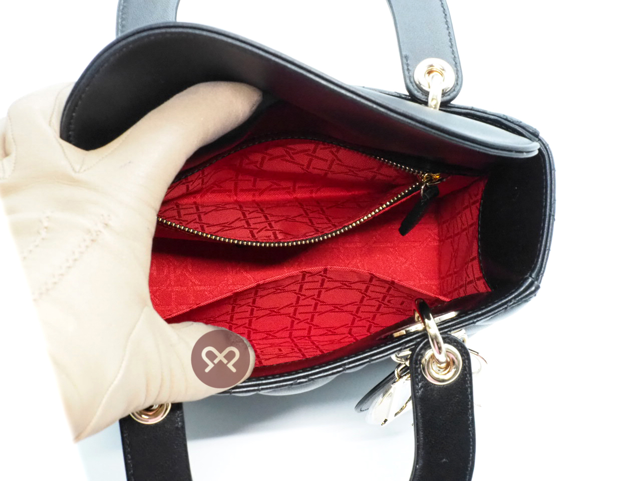 Dior Black Cannage Lambskin Small Lady Dior Bag " MY ABCDIOR BAG" - Image 13