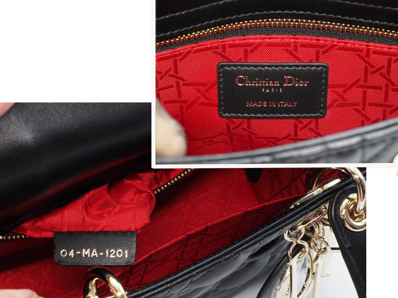 Dior Black Cannage Lambskin Small Lady Dior Bag " MY ABCDIOR BAG" - Image 12