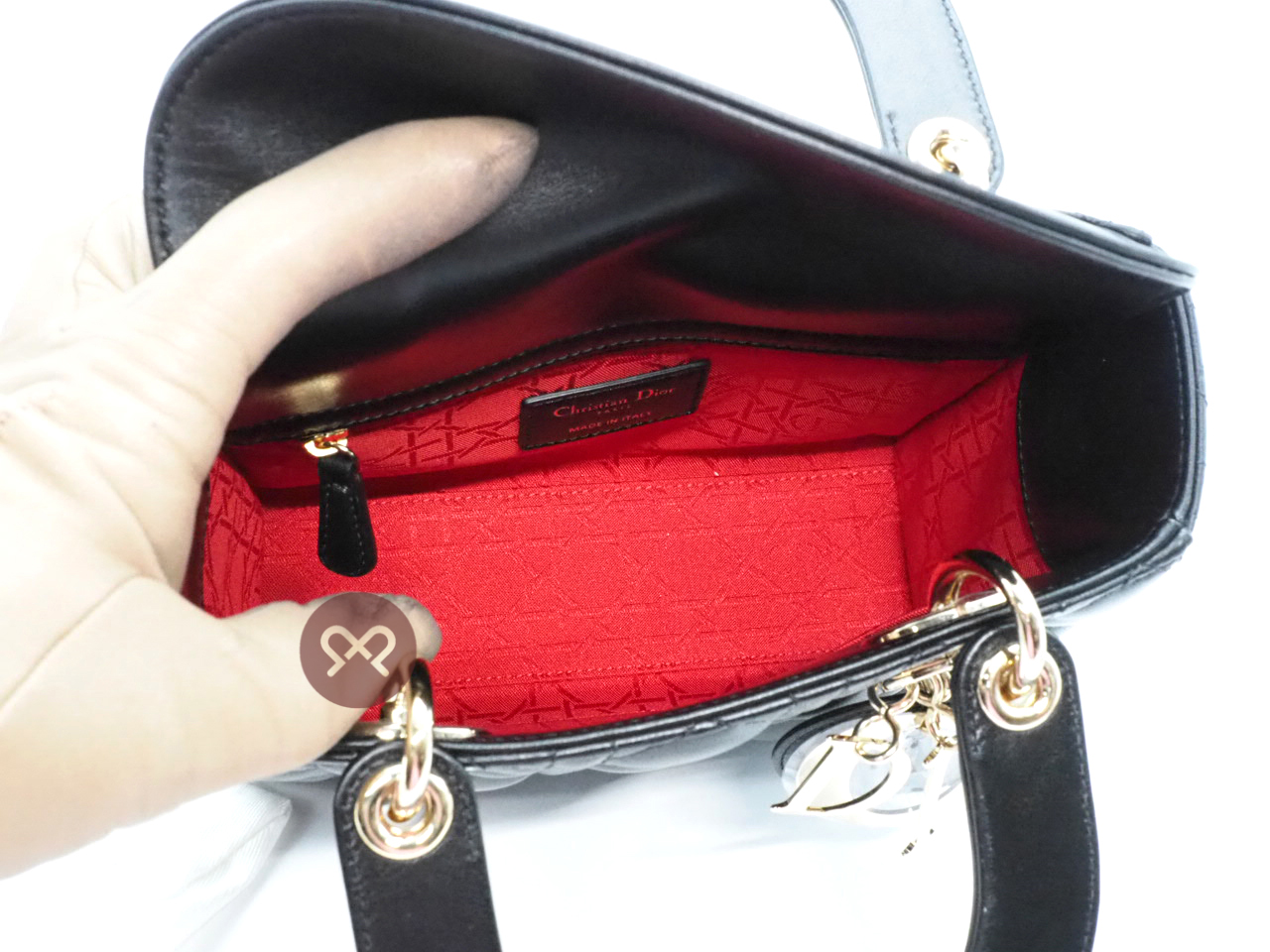 Dior Black Cannage Lambskin Small Lady Dior Bag " MY ABCDIOR BAG" - Image 14