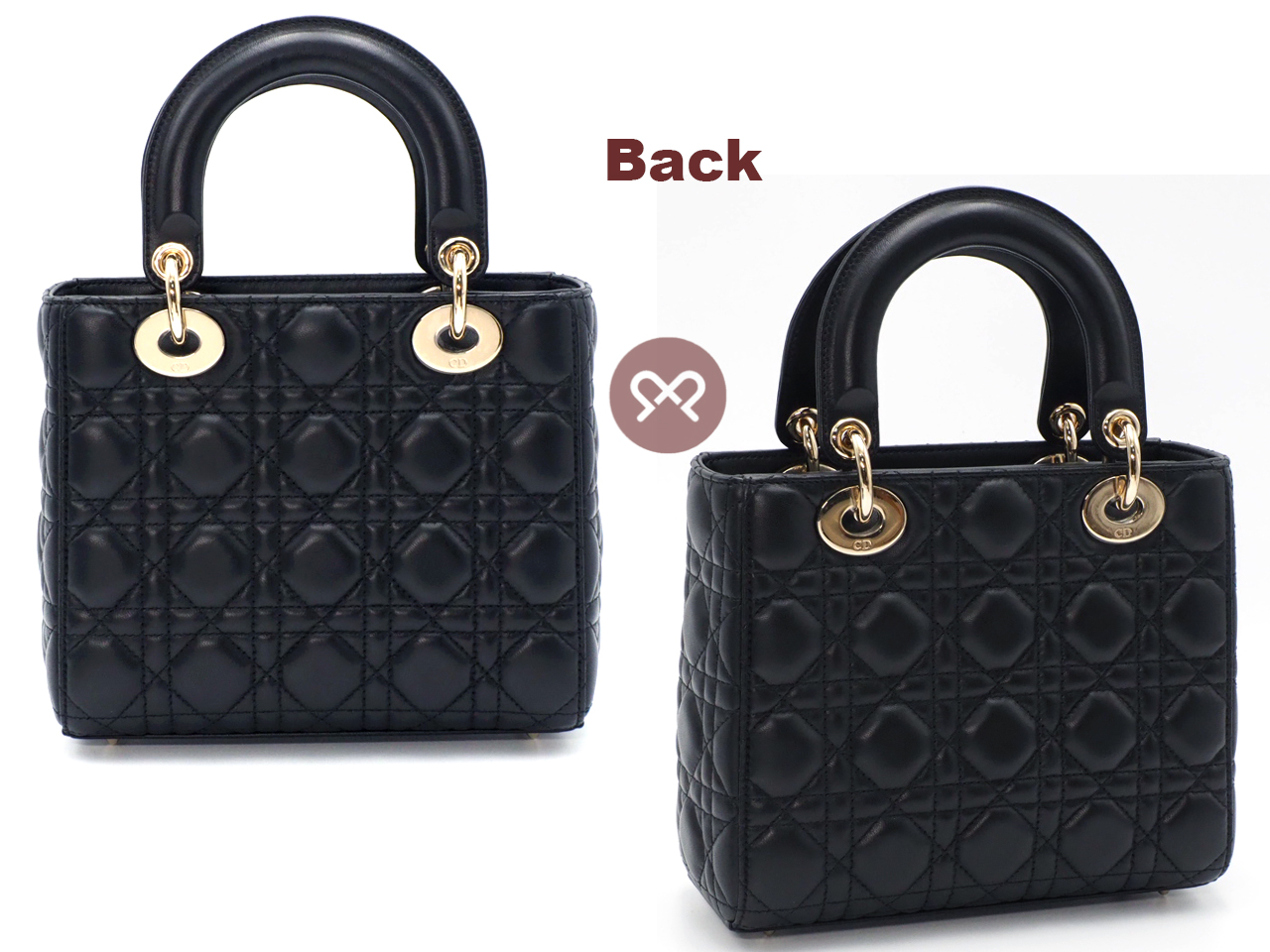 Dior Black Cannage Lambskin Small Lady Dior Bag " MY ABCDIOR BAG" - Image 4