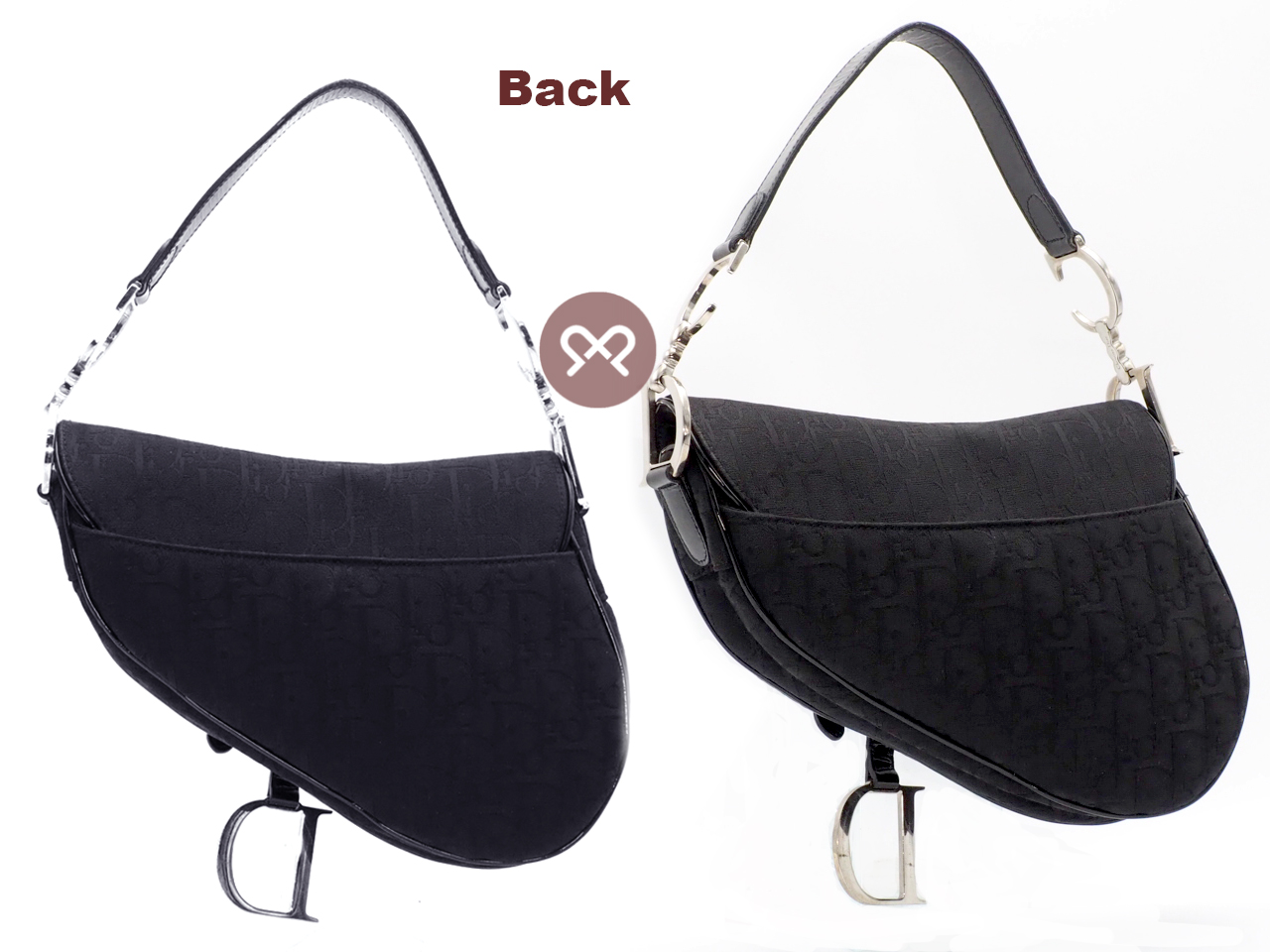 Dior Black Patent Leather with Diorrissimo Monogram Classic Trotter Saddle Bag Silver Hardware - Image 3