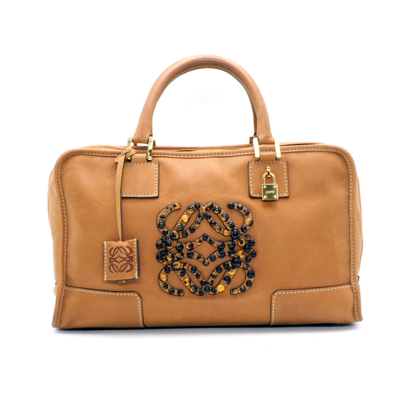 Loewe Camel/ Brown Nubuck Cowhind Leather 36cm Medium Amazona Tote Bag