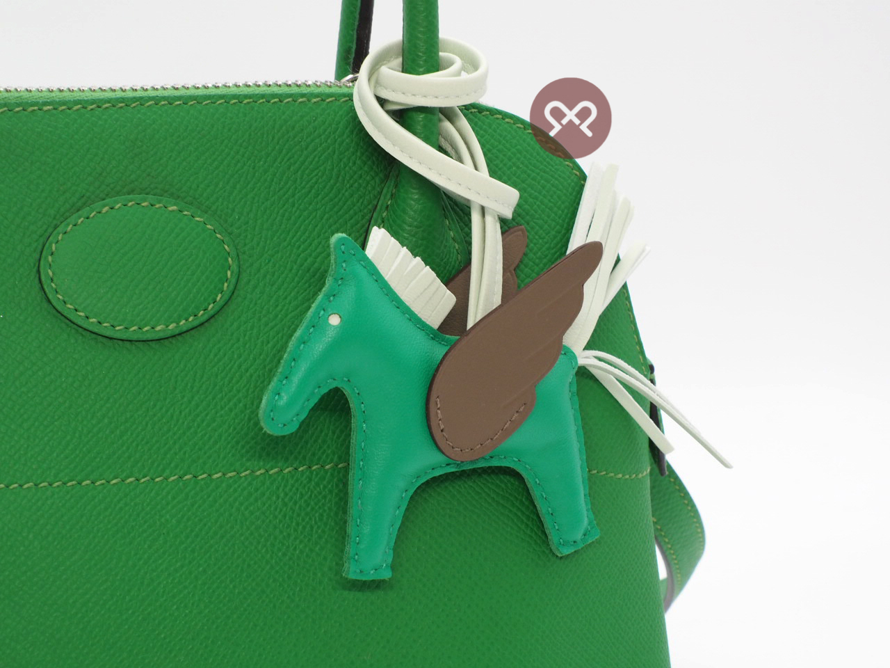 Hermes Rodeo PM Pegase Menthe/ Vert Fizz/ Etoupe Bag Charm - Image 4