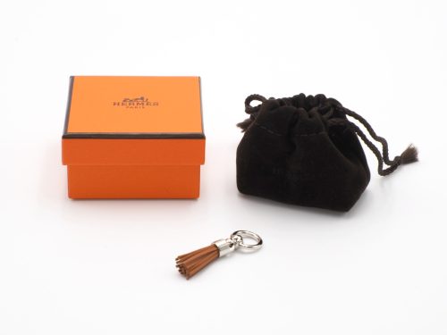 Hermes C'est le Pompon Leather Tassel Twilly Ring/ Pandant