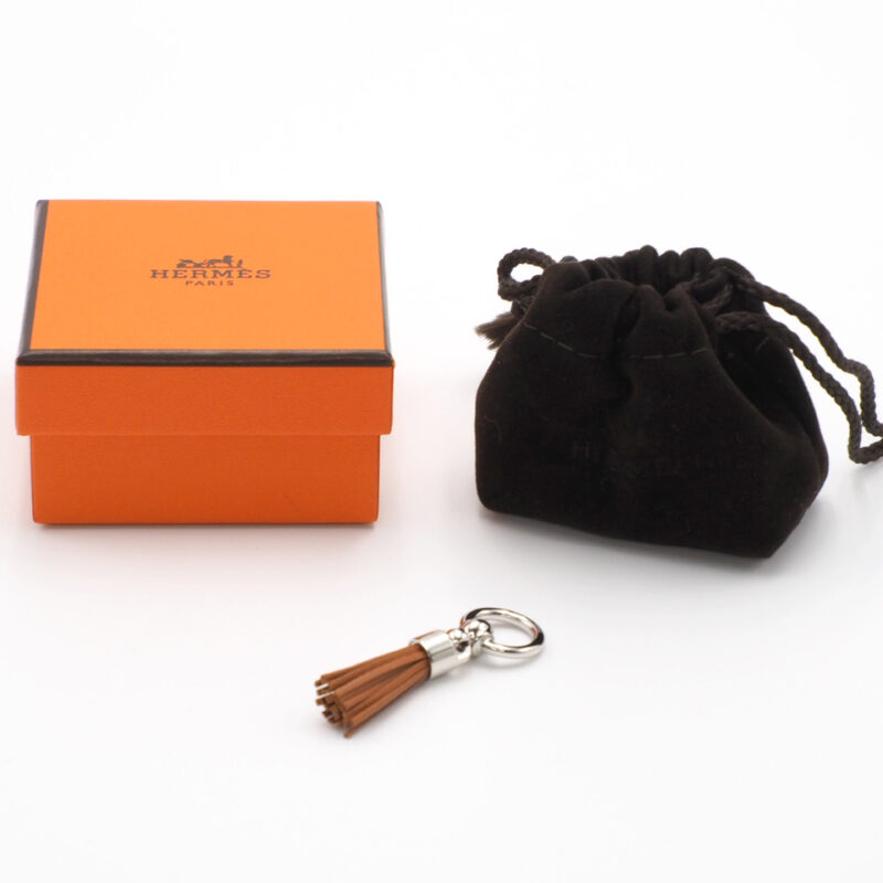 Hermes C'est le Pompon Leather Tassel Twilly Ring/ Pandant