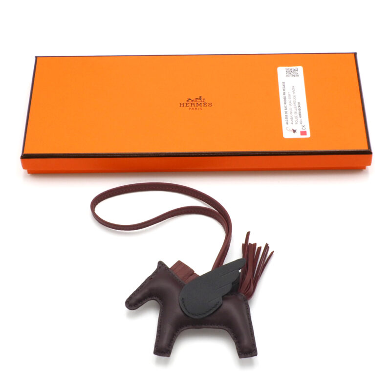Hermes Rodeo PM Pegase Rouge Sellier/ Rouge H/ Noir Bag Charm