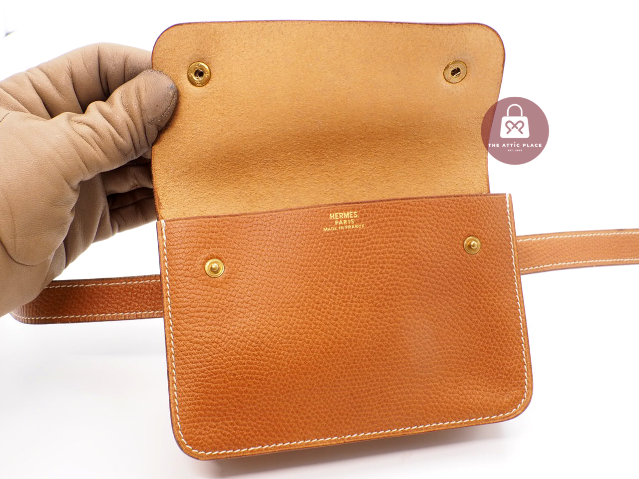 Hermès Epsom Pochette Green Bum Fanny Pack Pochette Waist/ Belt Bag - Image 9