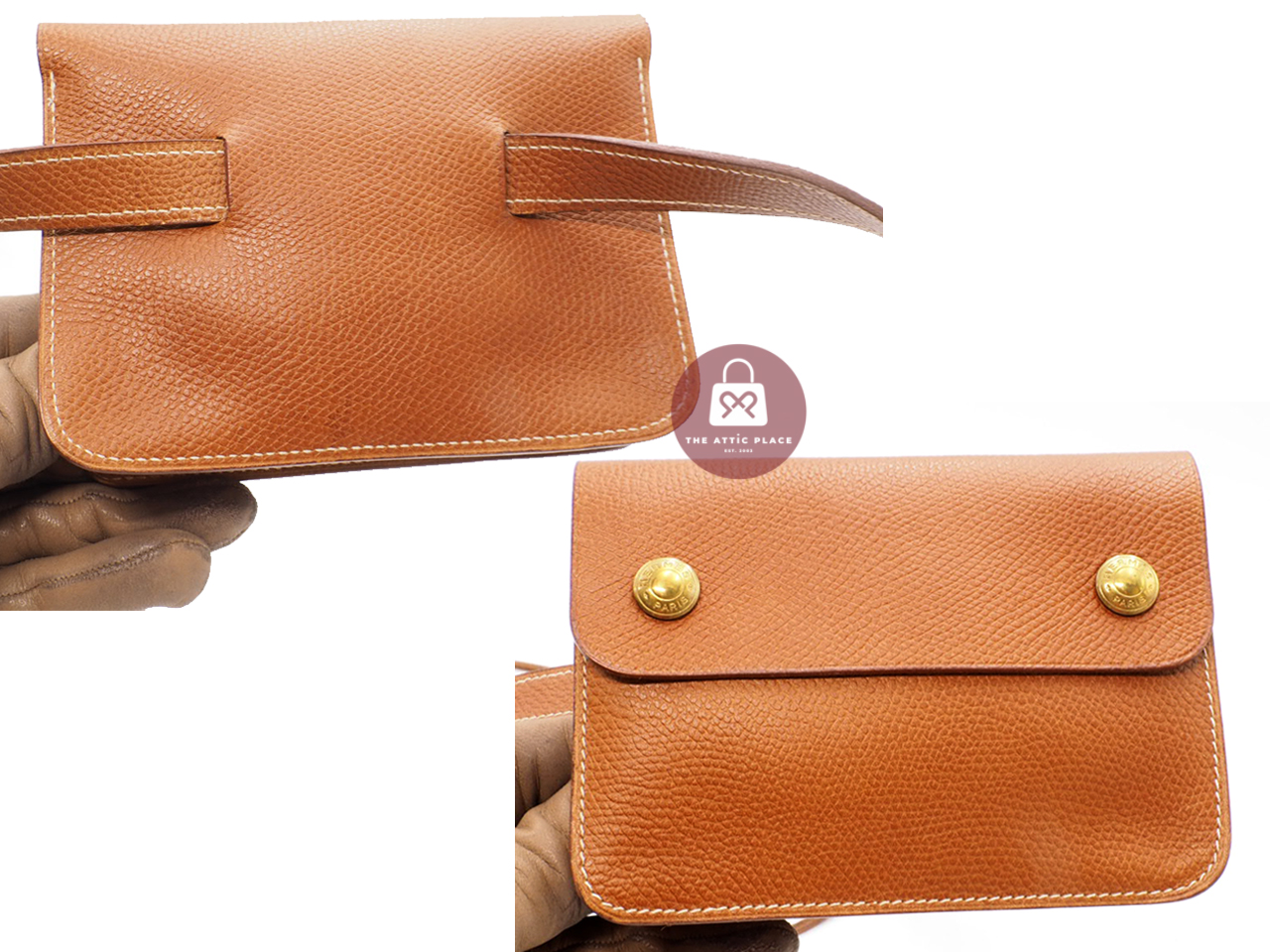 Hermès Epsom Pochette Green Bum Fanny Pack Pochette Waist/ Belt Bag - Image 5