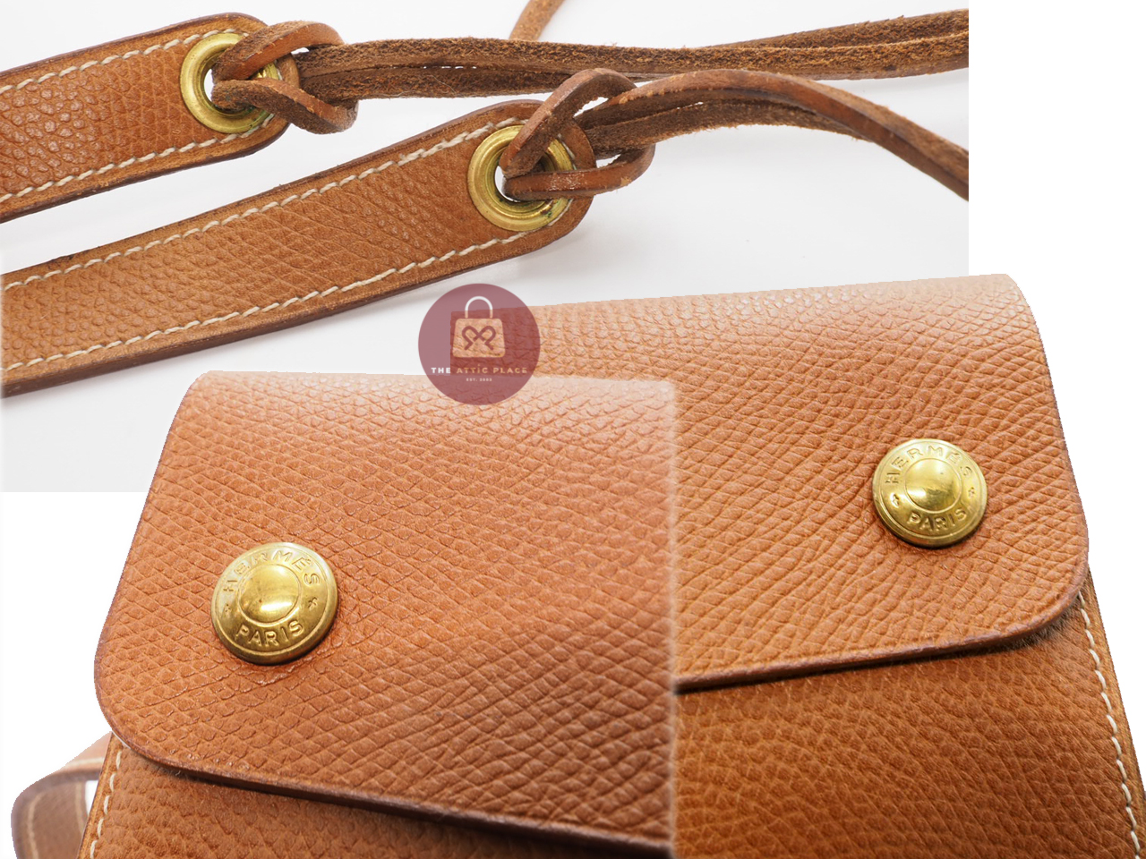 Hermès Epsom Pochette Green Bum Fanny Pack Pochette Waist/ Belt Bag - Image 7