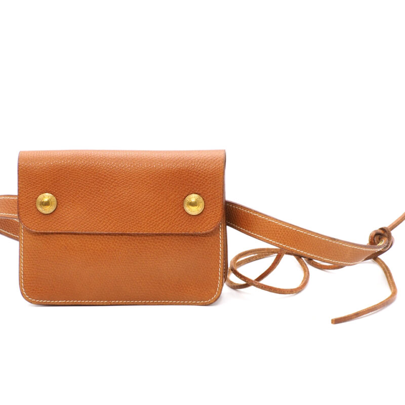 Hermès Epsom Pochette Green Bum Fanny Pack Pochette Waist/ Belt Bag