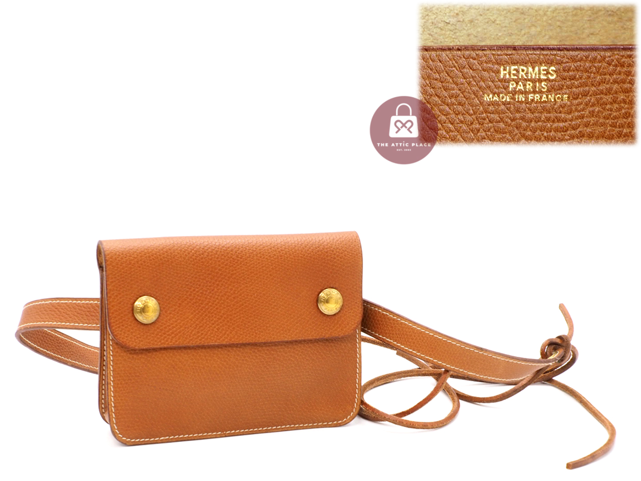 Hermès Epsom Pochette Green Bum Fanny Pack Pochette Waist/ Belt Bag - Image 2