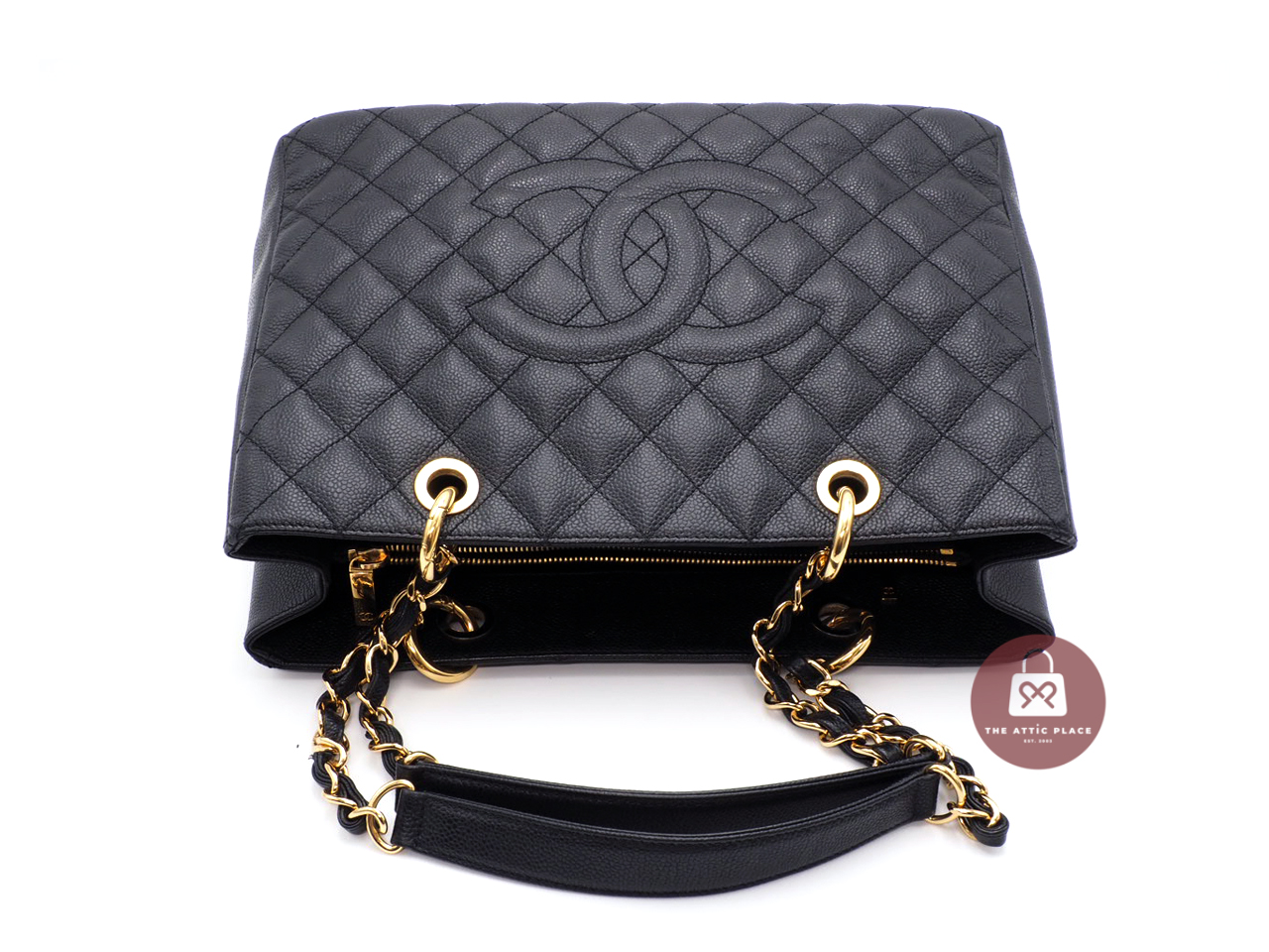 Chanel 17957342 Black Caviar Grand Shopping Tote Gold Hardware - Image 6