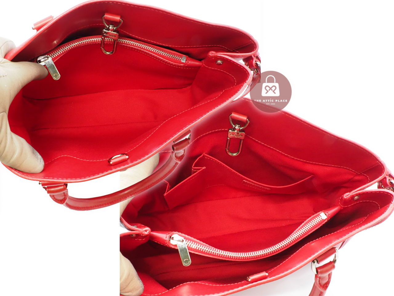 Louis Vuitton M5926E Red Epi Leather Passy PM Document Tote Bag (BA0076) - Image 8