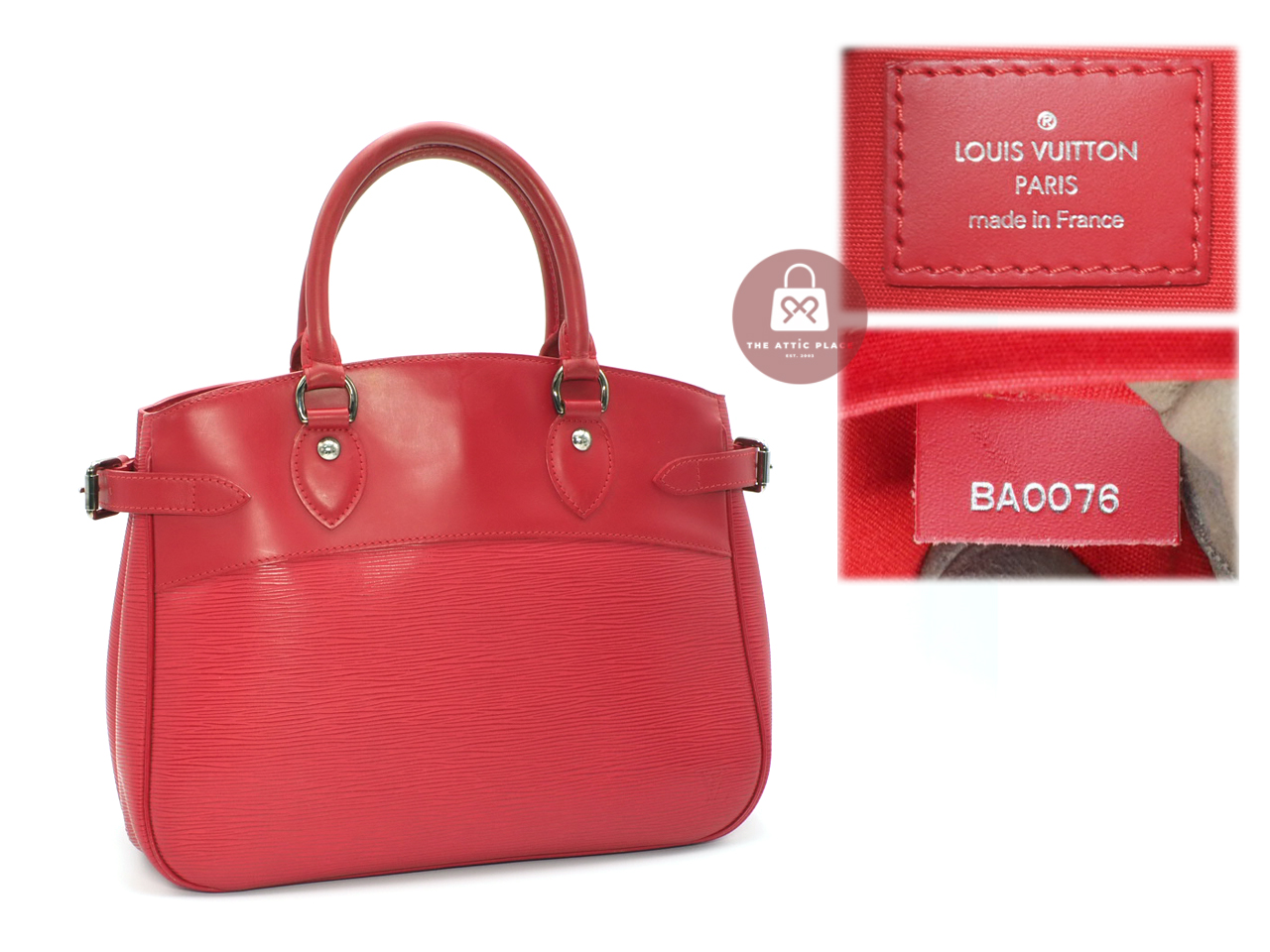 Louis Vuitton M5926E Red Epi Leather Passy PM Document Tote Bag (BA0076) - Image 2
