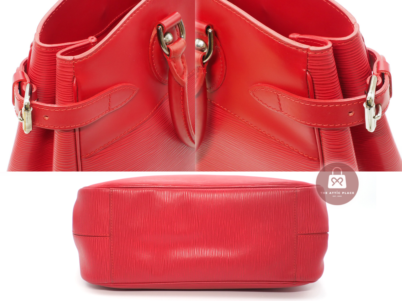 Louis Vuitton M5926E Red Epi Leather Passy PM Document Tote Bag (BA0076) - Image 4