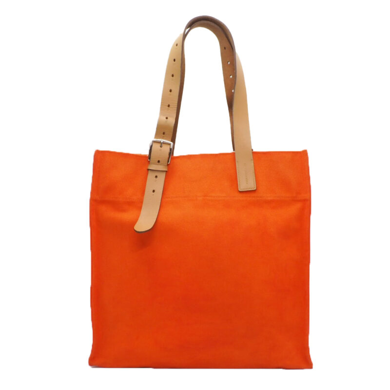 Hermes Orange Etriviere Canvas Toile Shopping Bag