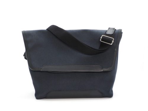 Hermes Aller Retour R Stamp 34 H Toile and Sombrero Leather Messenger Bag