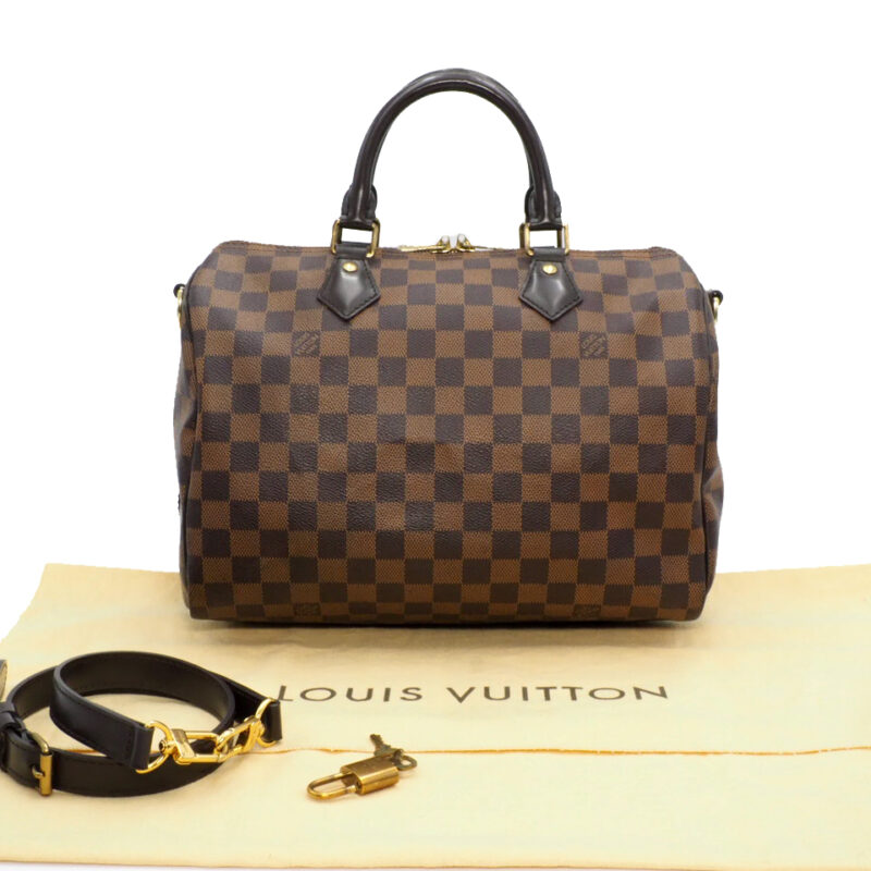 Louis Vuitton N41367 Damier Canvas Speedy Bandoulière 30 (MB0175) Tote Bag