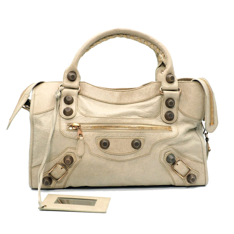 Balenciaga 173084 Beige Giant City Rose Gold Hardware