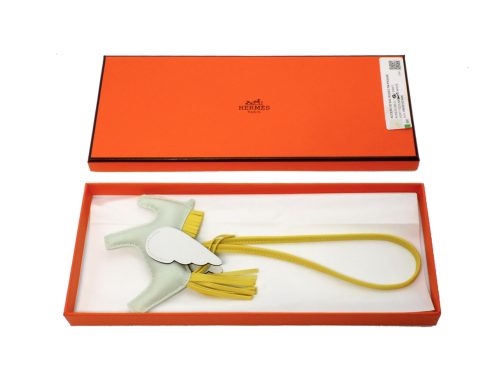 Hermes Rodeo PM Pegase Vert Fizz/ Lime/ New White Bag Charm