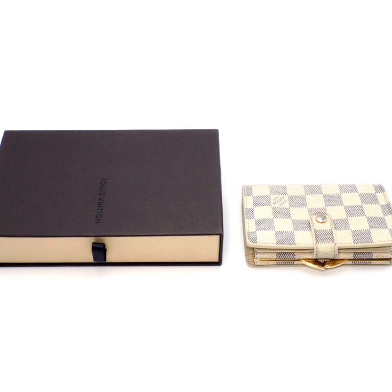 Louis Vuitton N61676 Damier Azur Portefeuille Viennois Bi-fold French Wallet (MI4077)