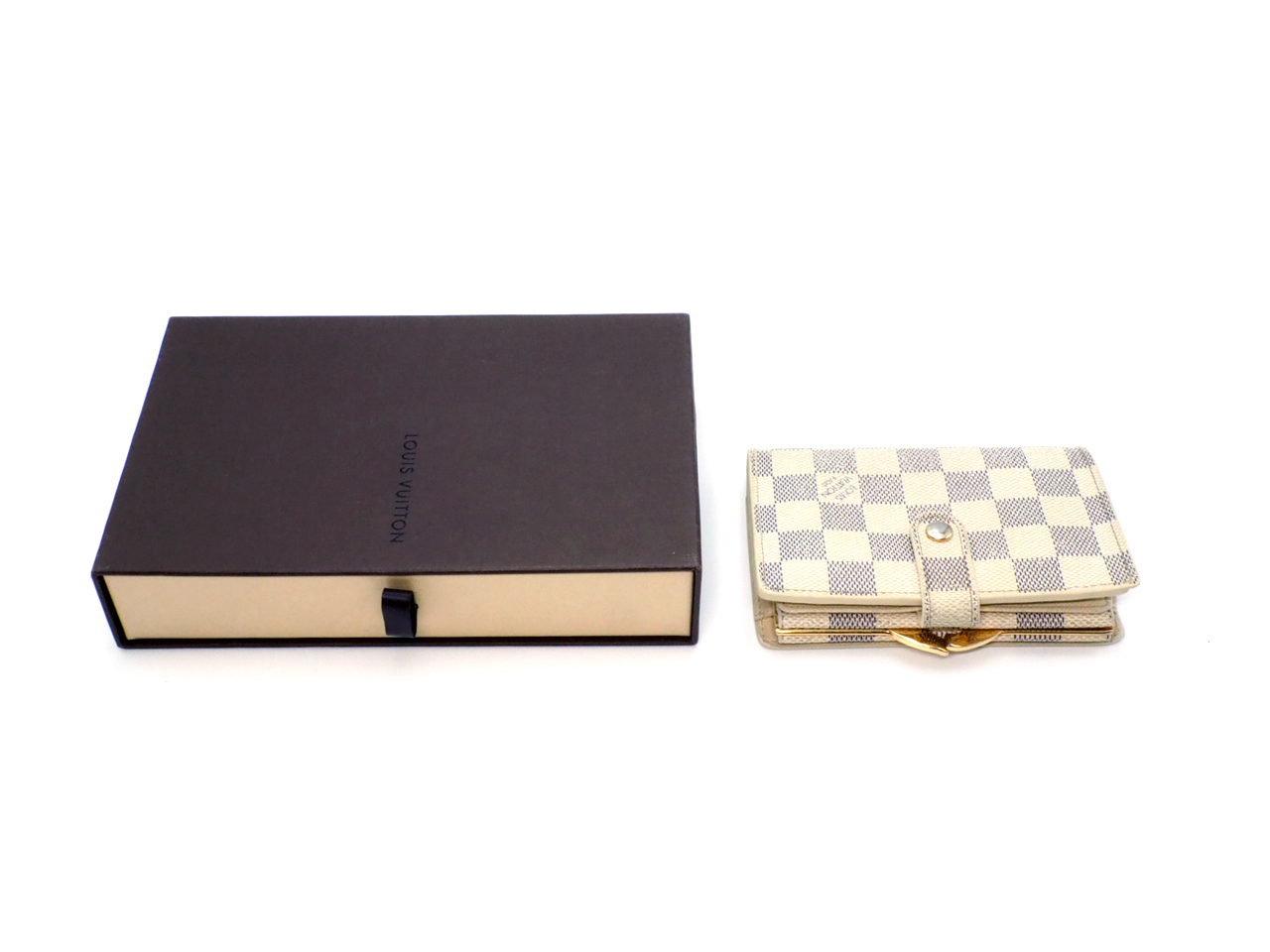 Louis Vuitton N61676 Damier Azur Portefeuille Viennois Bi-fold French Wallet (MI4077)