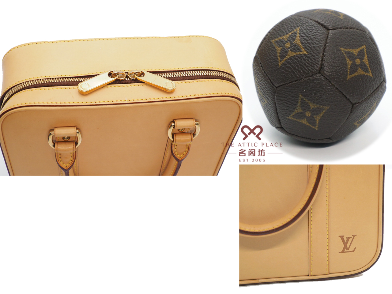 Louis Vuitton Limited Edition Petanque Ball Home Decor Game- Monogram Canvas & Vachetta Leather - Image 6
