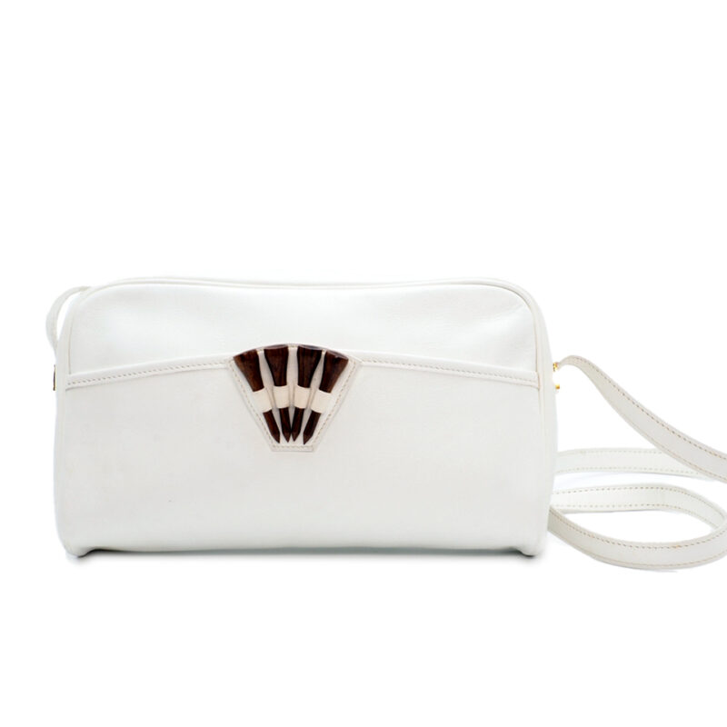 Hermes White Vintage '80s Ardennes Golf Tee Messenger Bag