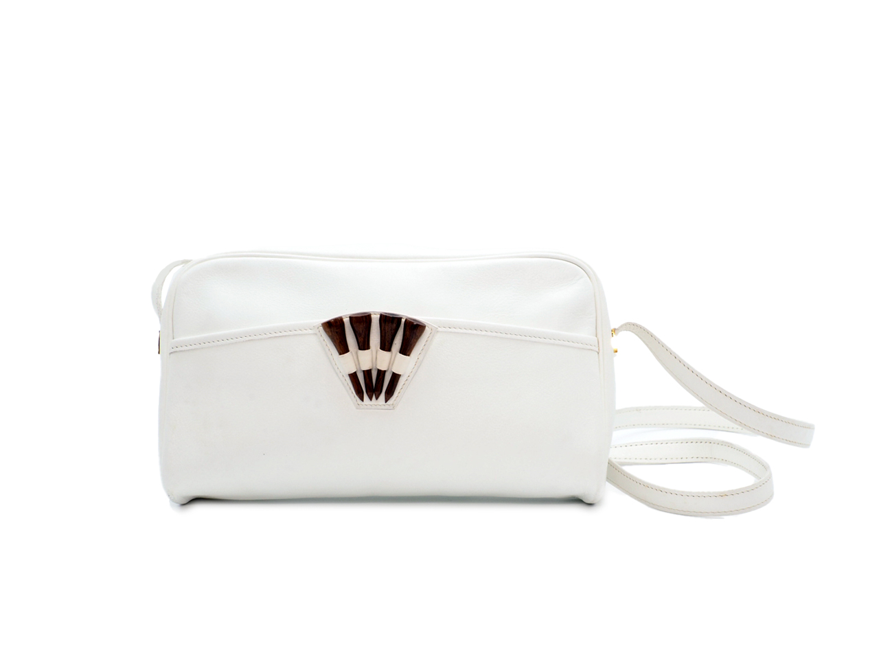 Hermes White Vintage '80s Ardennes Golf Tee Messenger Bag
