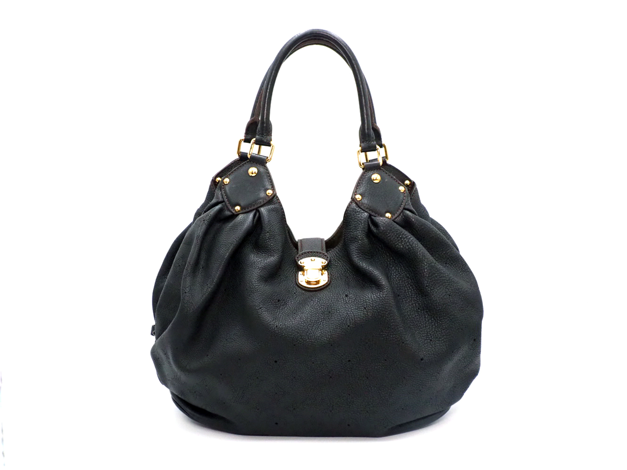Louis Vuitton M95547 Monogram Mahina XL Black Hobo Bag (SP1140)