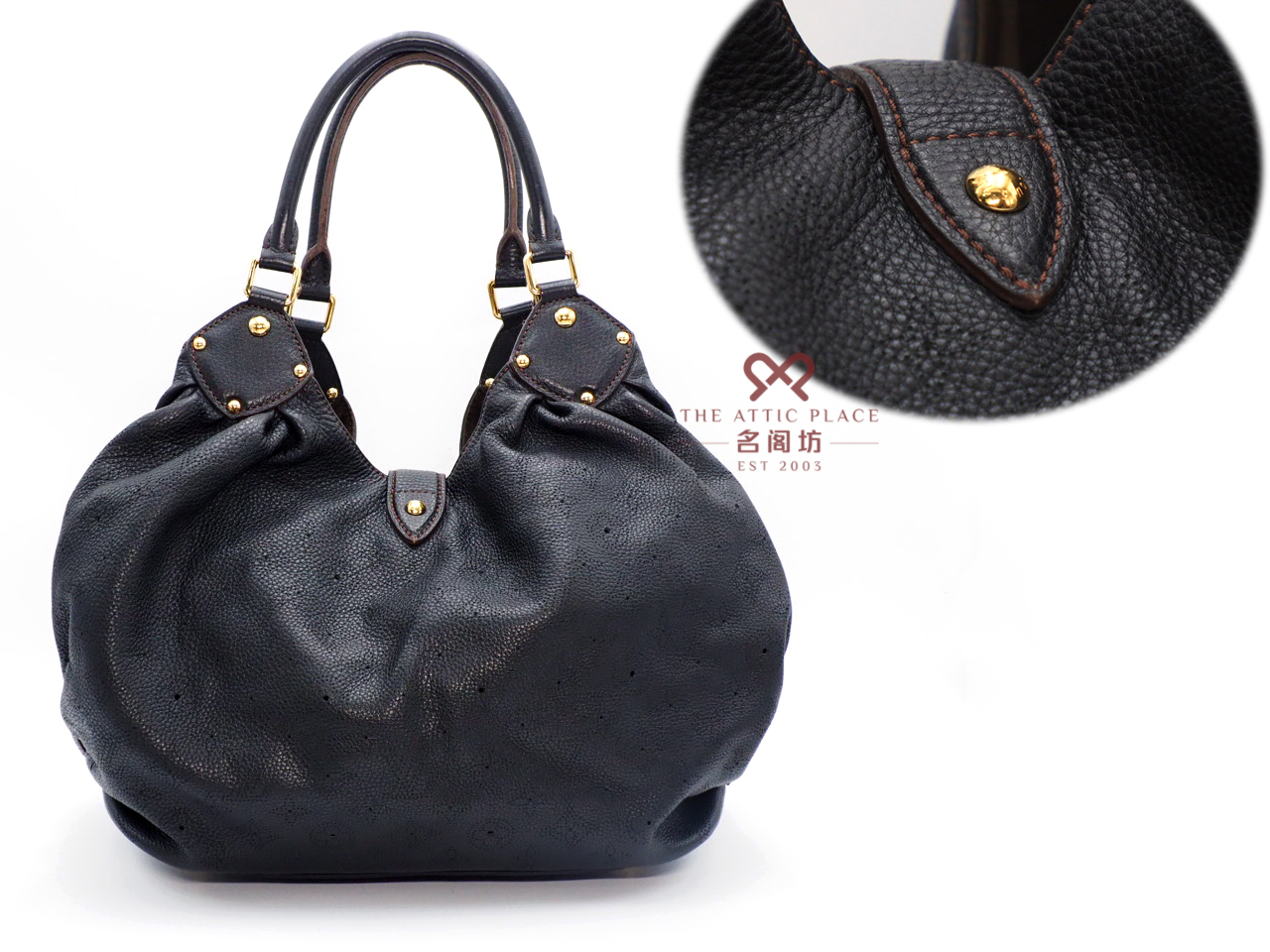 Louis Vuitton M95547 Monogram Mahina XL Black Hobo Bag (SP1140) - Image 3