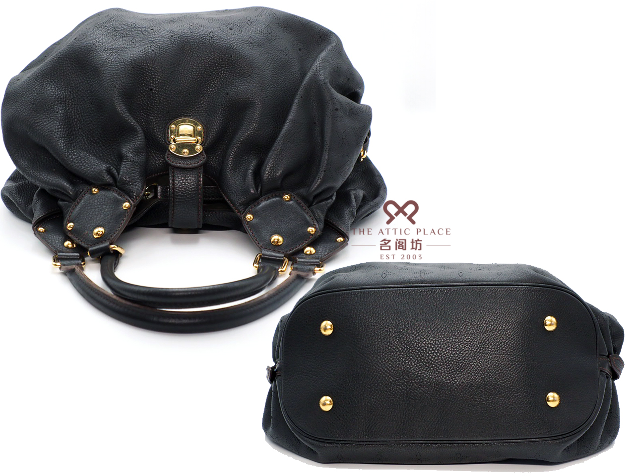 Louis Vuitton M95547 Monogram Mahina XL Black Hobo Bag (SP1140) - Image 5