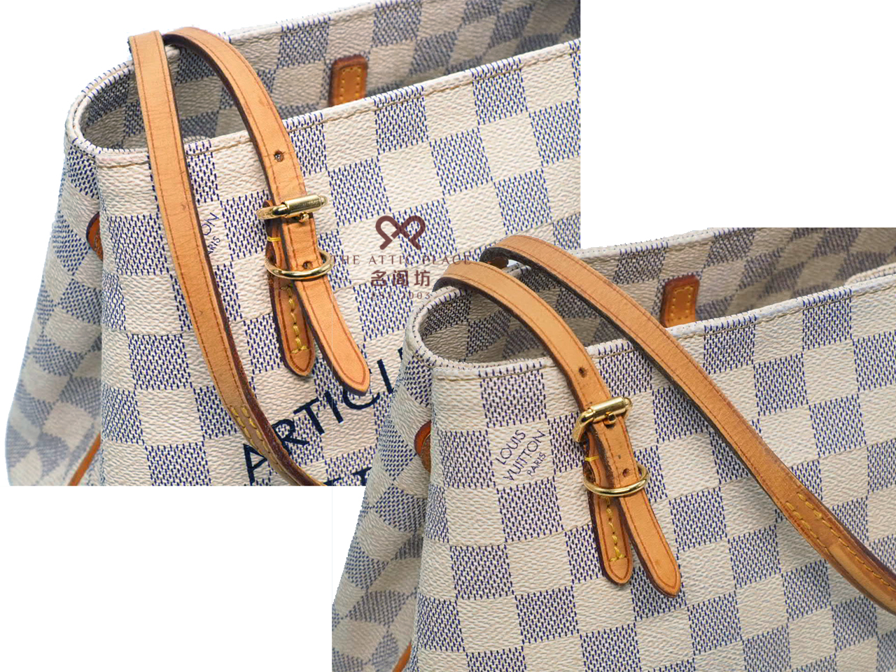 Louis Vuitton N41376 Damier Azur Canvas Cabas Adventure PM ( DU0154) - Image 6