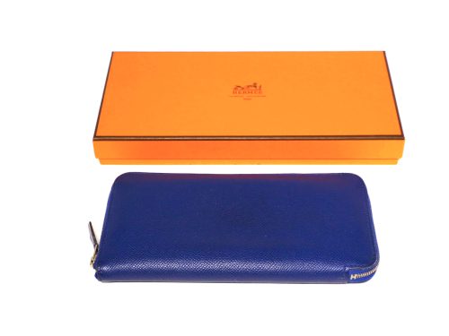Hermes Bleu Royal Epsom Classic Azap Full Leather T Stamp Long Wallet