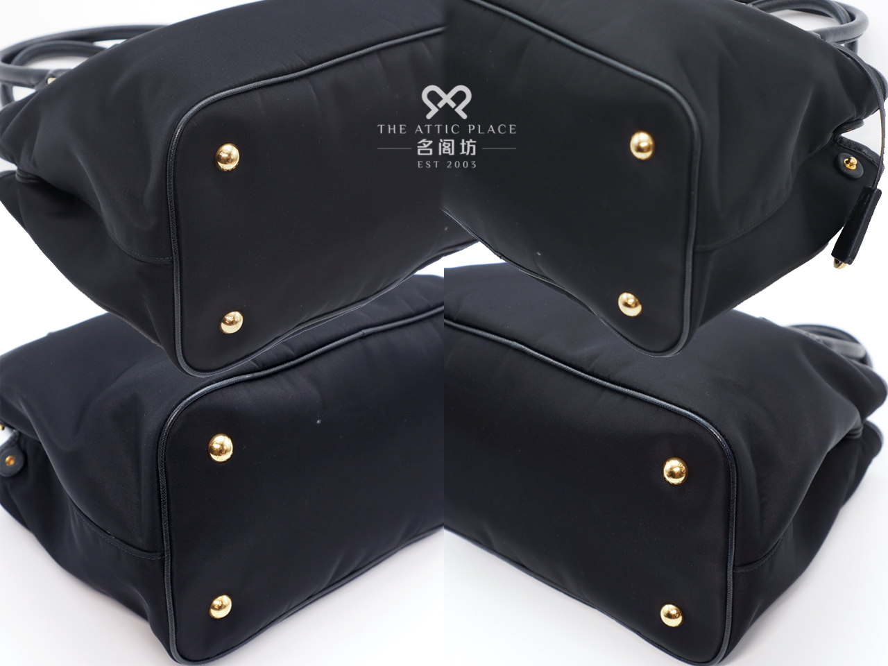 Prada 1BA173 Tessuto/ Saffiano Black Convertible 2-Way Bag - Image 5