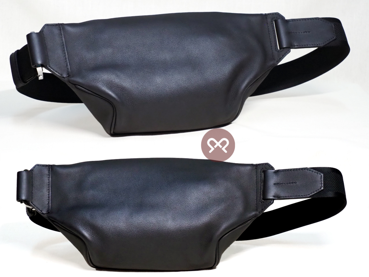 Hermes Dark Grey/ Black Calf Leather CitySlide PM C Stamp Cross Body Belt Bag + DHL Shipping & Insurace - Image 3