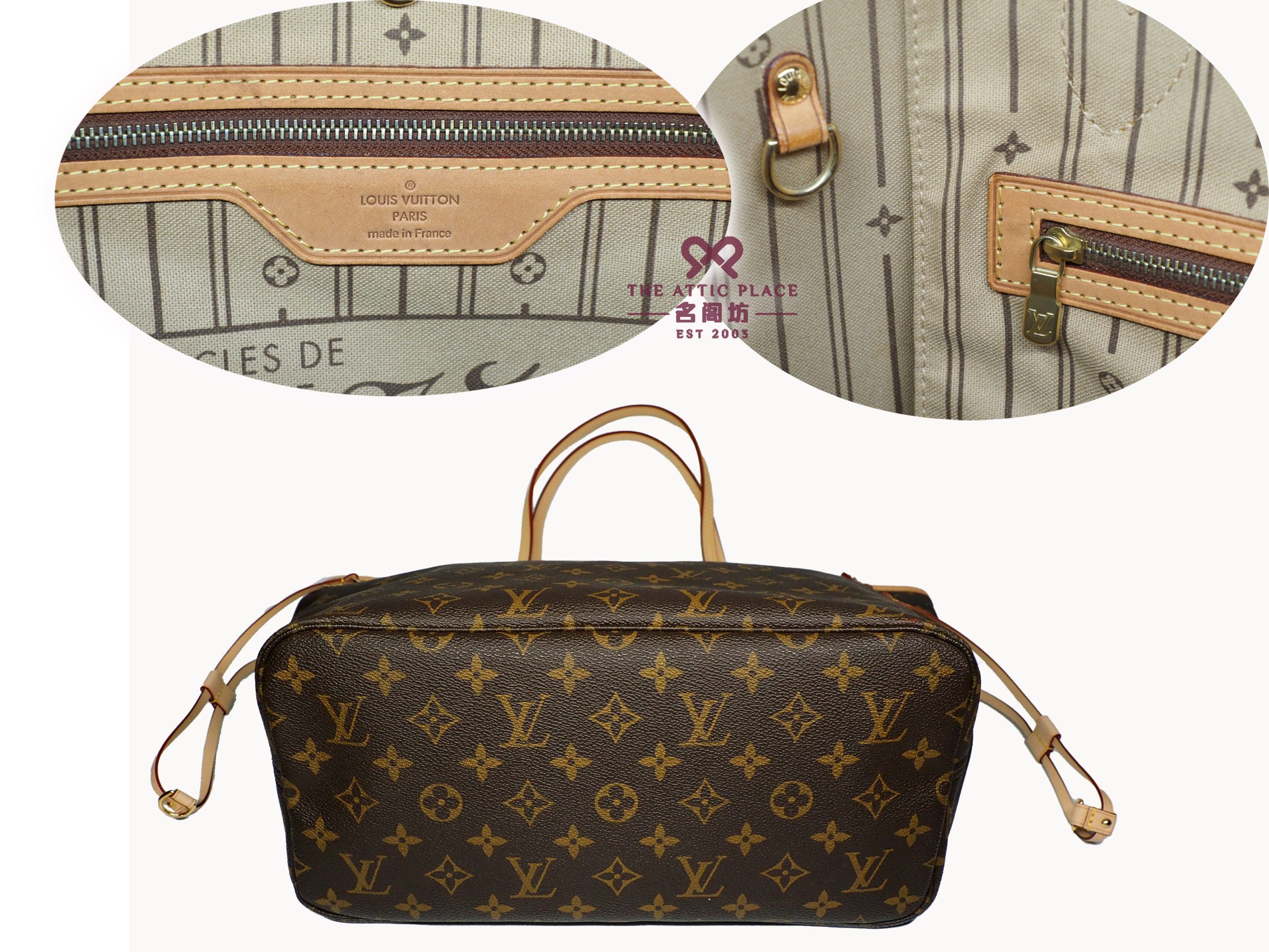 Louis Vuitton M40156 Monogram Canvas Neverfull MM (MB3099) - Image 4