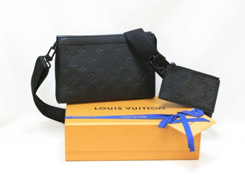 Louis Vuitton M81115 Black Monogram Shadow leather Gaston Wearable Wallet (RFID)