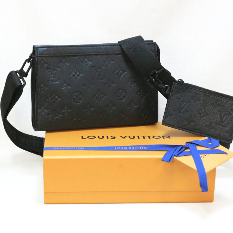Louis Vuitton M81115 Black Monogram Shadow leather Gaston Wearable Wallet (RFID)