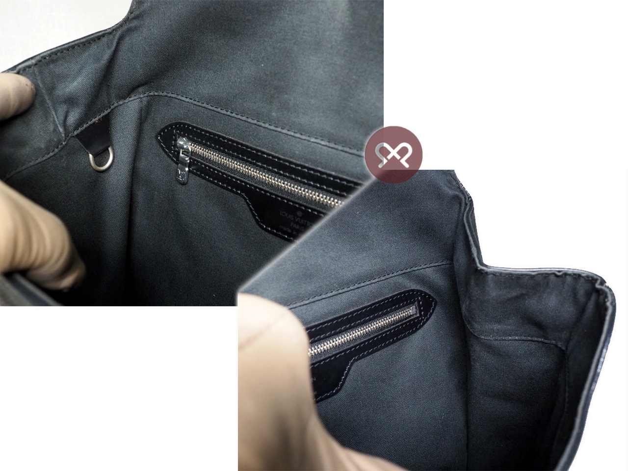 Louis Vuitton M30172 Grey/ Black Taiga Leather Cassiar Backpack Bag (SP0040) - Image 7