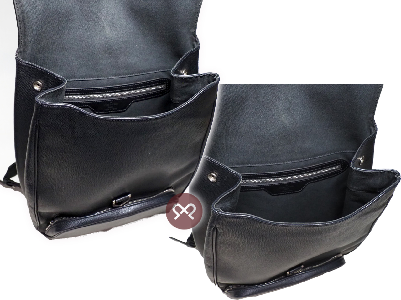 Louis Vuitton M30172 Grey/ Black Taiga Leather Cassiar Backpack Bag (SP0040) - Image 10