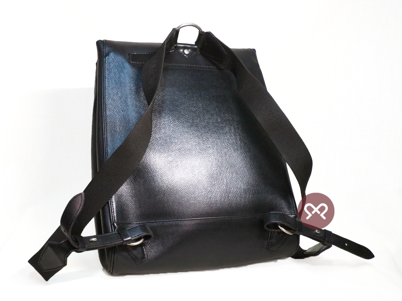 Louis Vuitton M30172 Grey/ Black Taiga Leather Cassiar Backpack Bag (SP0040) - Image 4